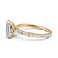 French Pave Set Lab Grown Diamond Engagement Ring 2.50 Ctw.