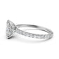 French Pave Set Lab Grown Diamond Engagement Ring 2.50 Ctw.