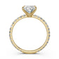 French Pave Set Lab Grown Diamond Engagement Ring 2.50 Ctw.