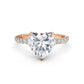 French Pave Set Lab Grown Diamond Engagement Ring 2.50 Ctw.