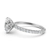 Heart Lab Grown Diamond French Pave Set Engagement Ring