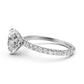 French Pave Set Lab Grown Diamond Engagement Ring 2.50 Ctw.