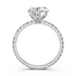 French Pave Set Lab Grown Diamond Engagement Ring 2.50 Ctw.