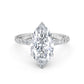 French Pave Set Lab Grown Diamond Engagement Ring 2.50 Ctw.
