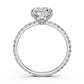 French Pave Set Lab Grown Diamond Engagement Ring 2.50 Ctw.