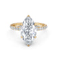 French Pave Set Lab Grown Diamond Engagement Ring 2.50 Ctw.