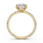 French Pave Set Lab Grown Diamond Engagement Ring 2.50 Ctw.