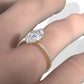 French Pave Set Lab Grown Diamond Engagement Ring 2.50 Ctw.