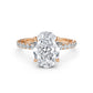 French Pave Set Lab Grown Diamond Engagement Ring 2.50 Ctw.