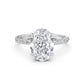French Pave Set Lab Grown Diamond Engagement Ring 2.50 Ctw.