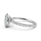 French Pave Set Lab Grown Diamond Engagement Ring 2.50 Ctw.