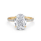 French Pave Set Lab Grown Diamond Engagement Ring 2.50 Ctw.