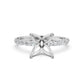 French Pave Set Lab Grown Diamond Semi Mount Engagement Ring 0.50 Ct.