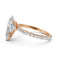 French Pave Set Lab Grown Diamond Engagement Ring 2.50 Ctw.