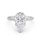 French Pave Set Lab Grown Diamond Engagement Ring 2.50 Ctw.