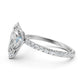 French Pave Set Lab Grown Diamond Engagement Ring 2.50 Ctw.