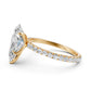 French Pave Set Lab Grown Diamond Engagement Ring 2.50 Ctw.