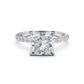 French Pave Set Lab Grown Diamond Engagement Ring 2.50 Ctw.
