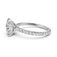 French Pave Set Lab Grown Diamond Engagement Ring 2.50 Ctw.