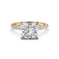 French Pave Set Lab Grown Diamond Engagement Ring 2.50 Ctw.