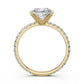 French Pave Set Lab Grown Diamond Engagement Ring 2.50 Ctw.