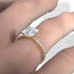 French Pave Set Lab Grown Diamond Engagement Ring 2.50 Ctw.
