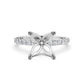 French Pave Set Lab Grown Diamond Semi Mount Engagement Ring 0.50 Ct.