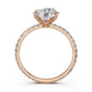 French Pave Set Lab Grown Diamond Engagement Ring 2.50 Ctw.