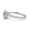 French Pave Set Lab Grown Diamond Engagement Ring 2.50 Ctw.