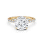 French Pave Set Lab Grown Diamond Engagement Ring 2.50 Ctw.