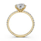 French Pave Set Lab Grown Diamond Engagement Ring 2.50 Ctw.
