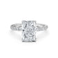 French Pave Set Lab Grown Diamond Engagement Ring 2.50 Ctw.