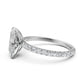 French Pave Set Lab Grown Diamond Engagement Ring 2.50 Ctw.