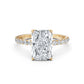 French Pave Set Lab Grown Diamond Engagement Ring 2.50 Ctw.