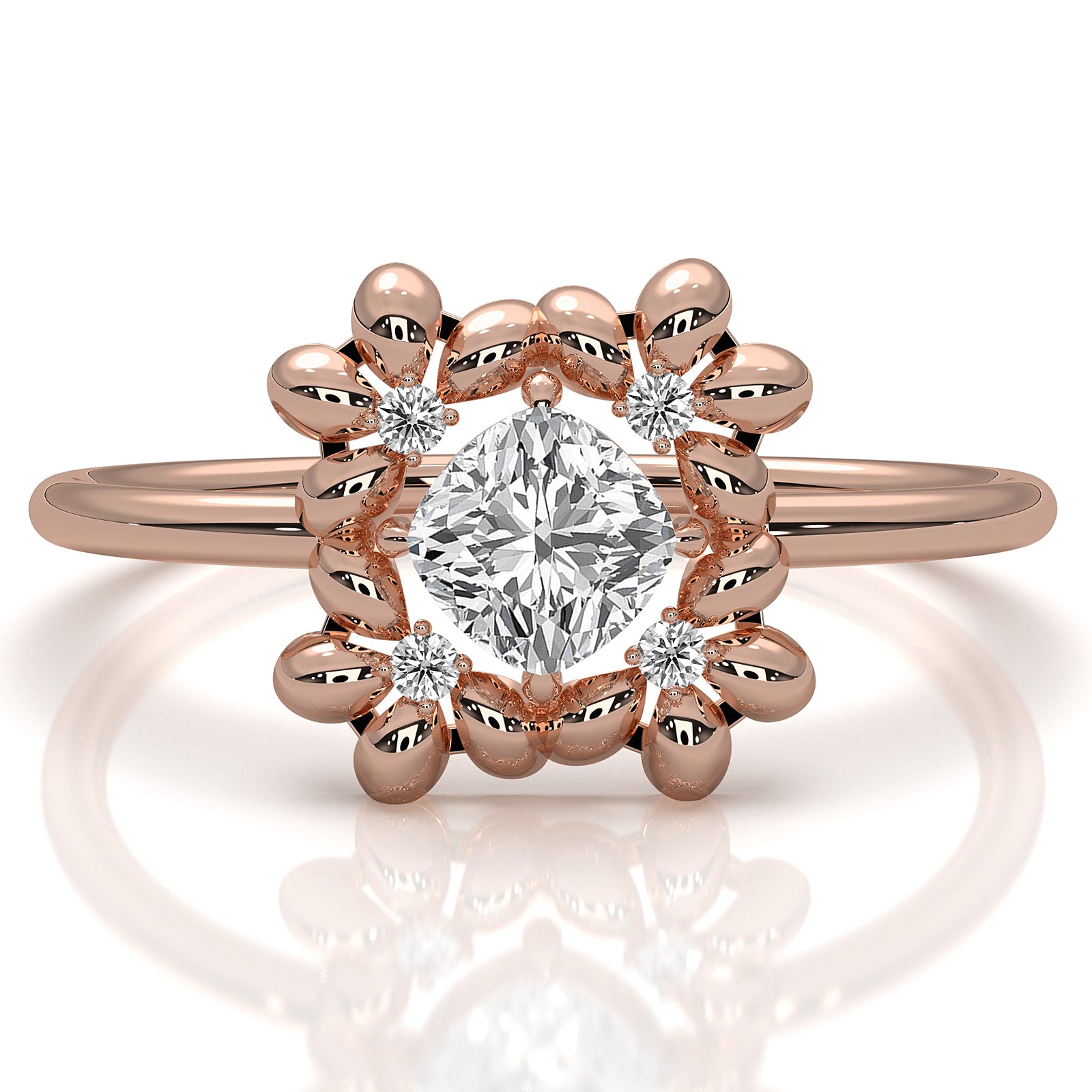 Elegant Round Cut Lab Diamond Mini Stacking Ring 0.36ctw.