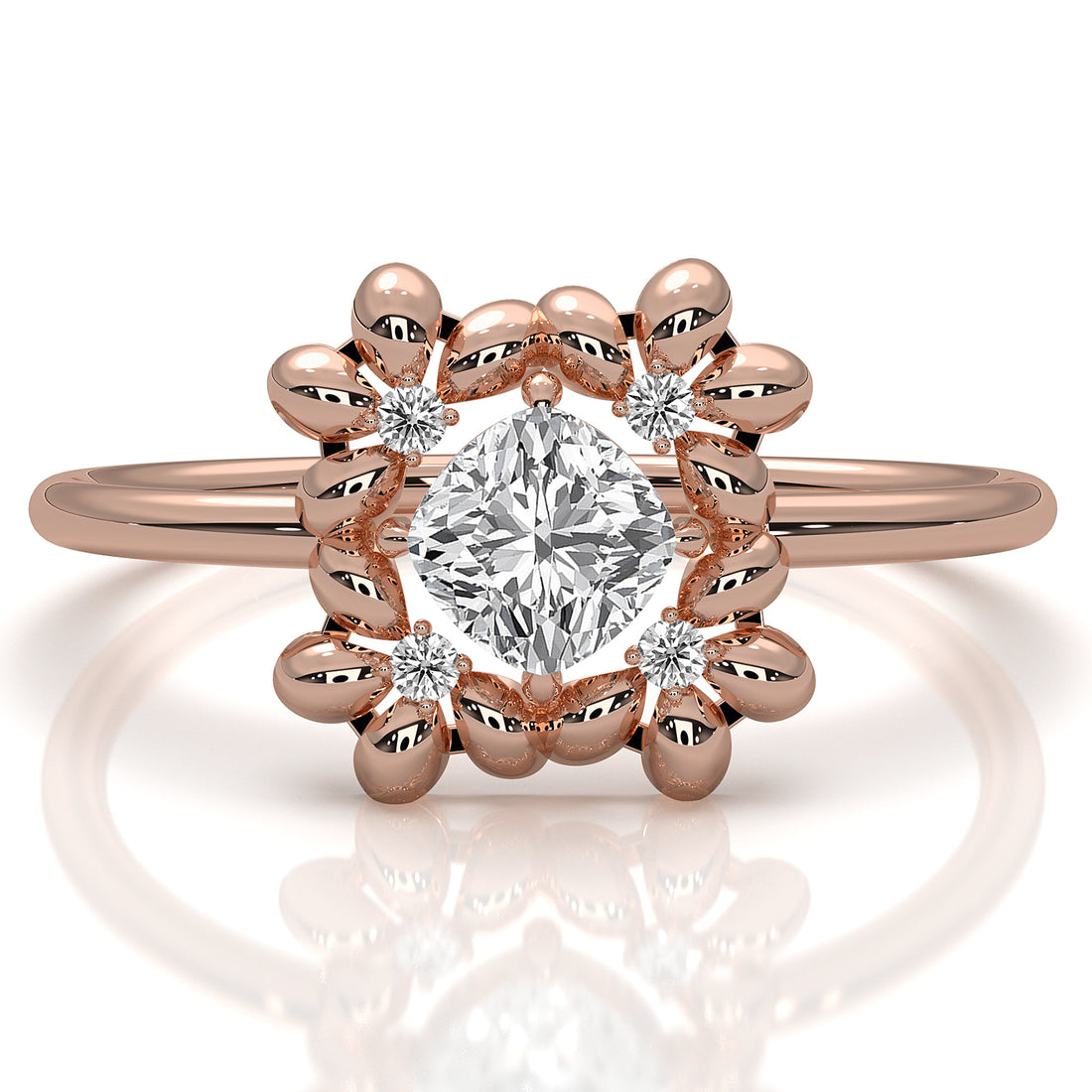 Elegant Round Cut Lab Diamond Mini Stacking Ring 0.36ctw.