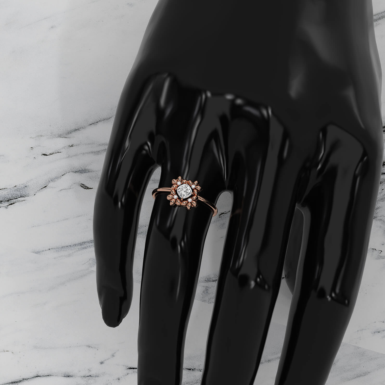 Elegant Round Cut Lab Diamond Mini Stacking Ring 0.36ctw.