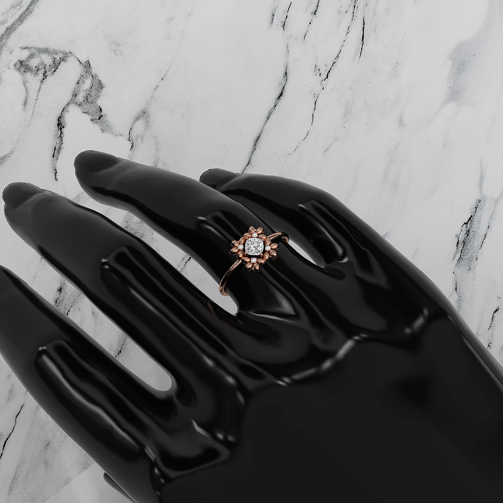 Elegant Round Cut Lab Diamond Mini Stacking Ring 0.36ctw.