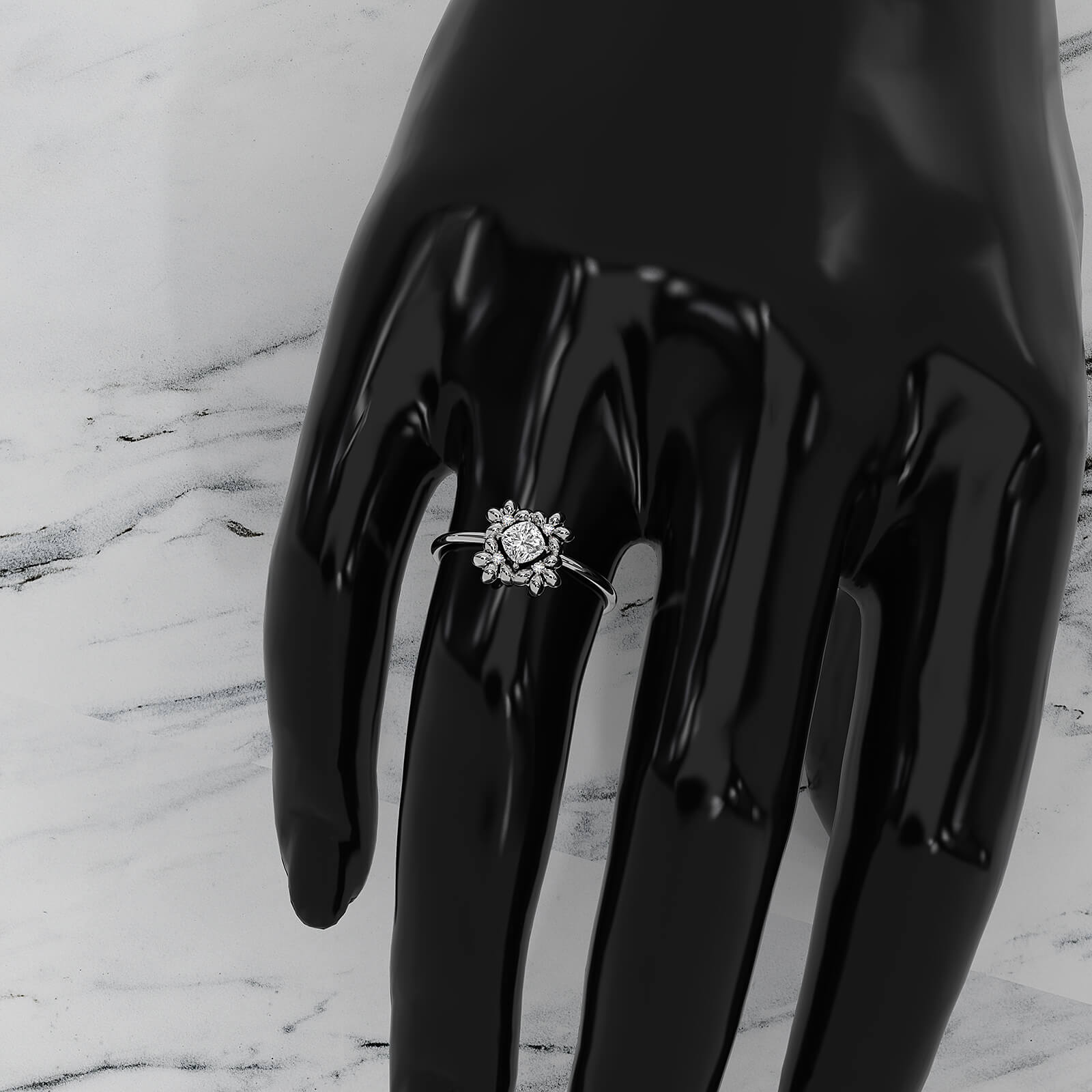 Elegant Round Cut Lab Diamond Mini Stacking Ring 0.36ctw.