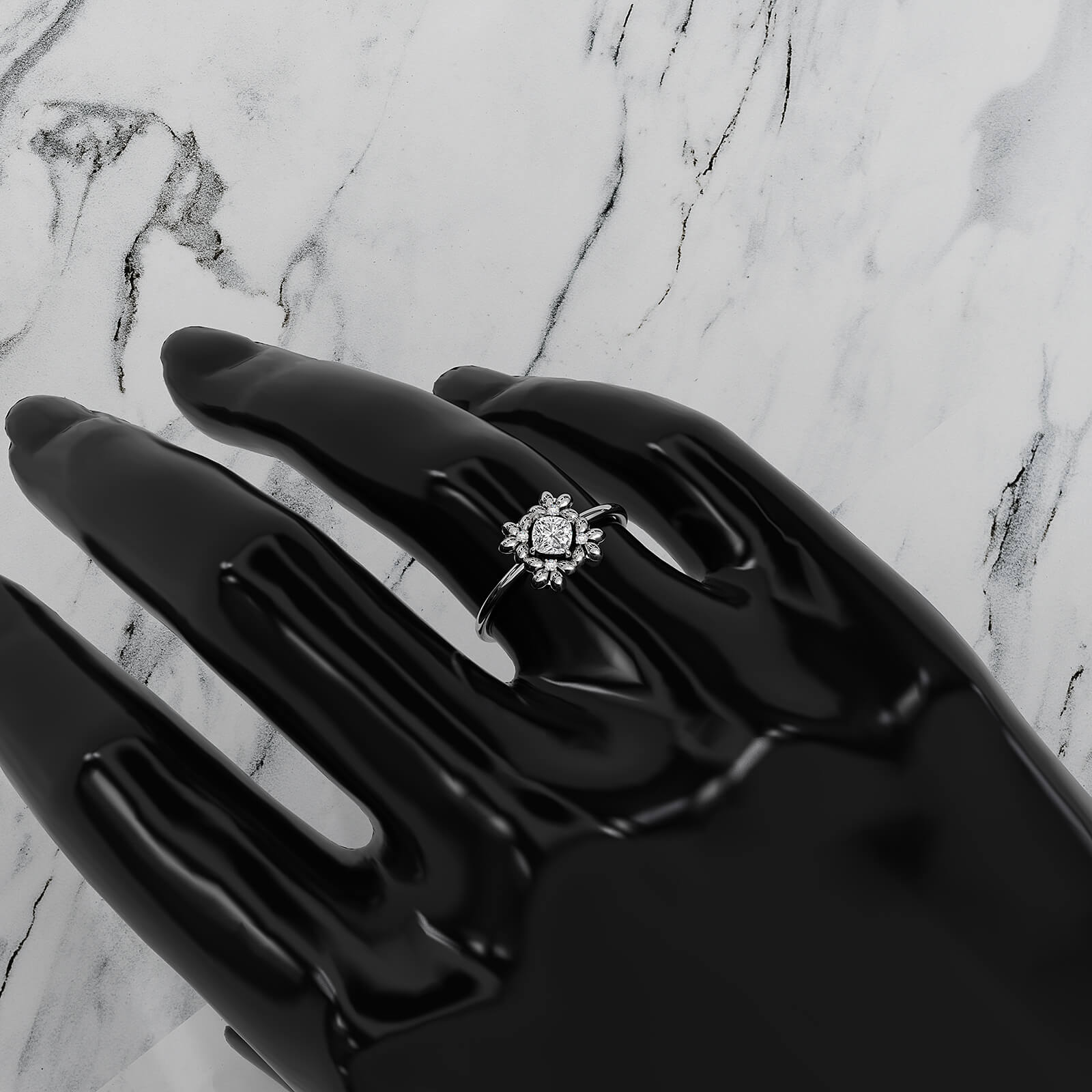 Elegant Round Cut Lab Diamond Mini Stacking Ring 0.36ctw.