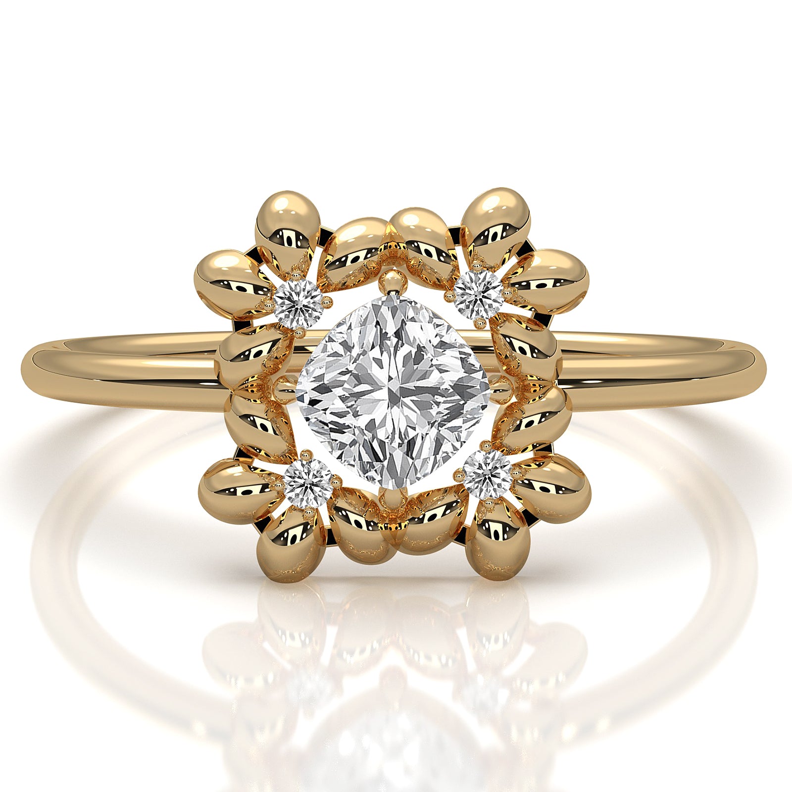 Elegant Round Cut Lab Diamond Mini Stacking Ring 0.36ctw.