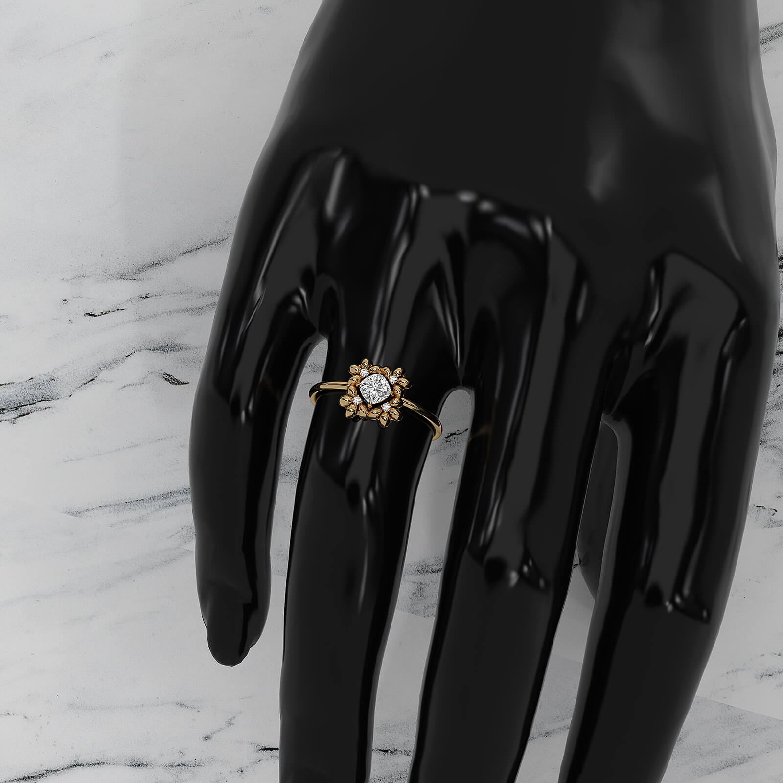 Elegant Round Cut Lab Diamond Mini Stacking Ring 0.36ctw.