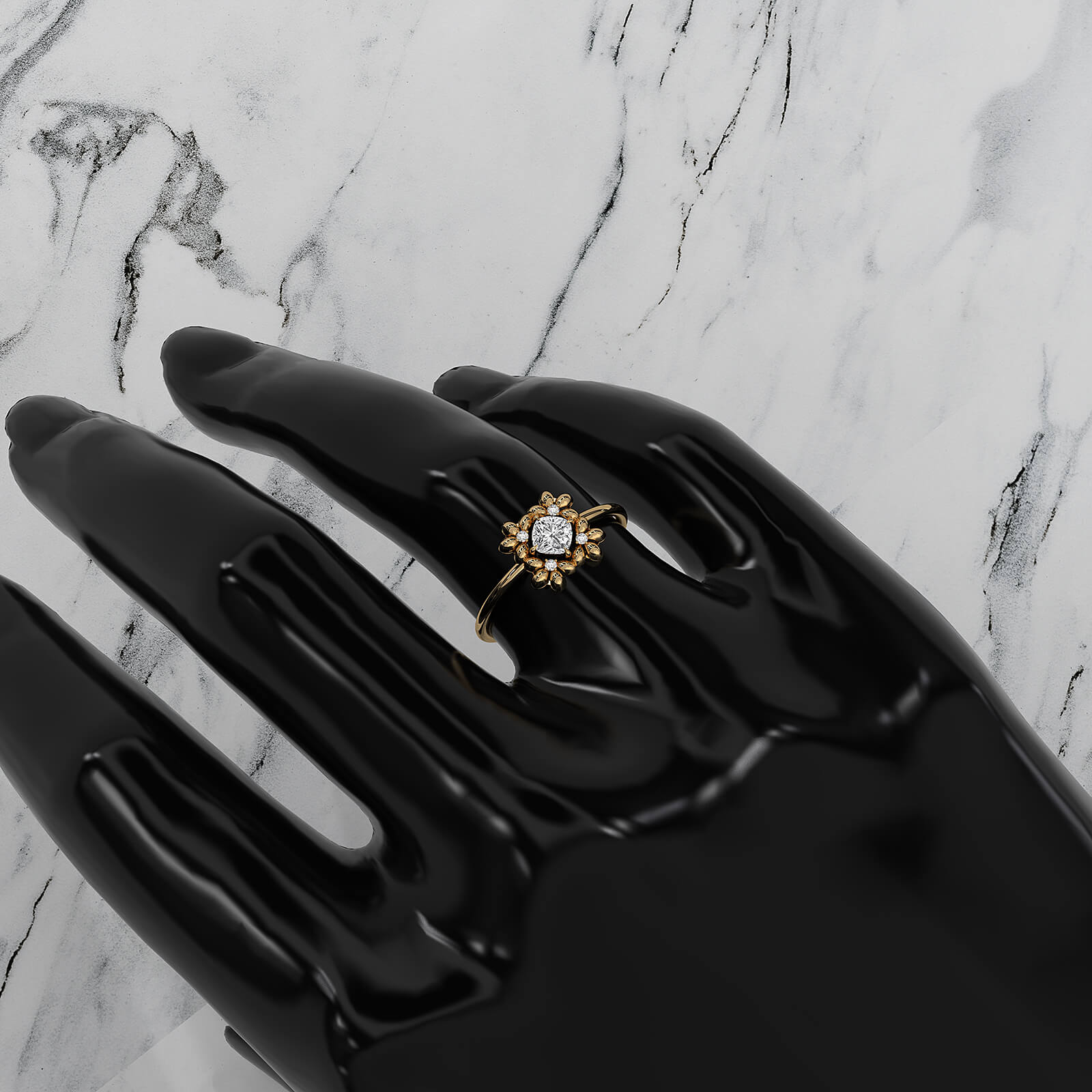 Elegant Round Cut Lab Diamond Mini Stacking Ring 0.36ctw.