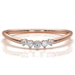 Sleek & Slim 5 Stone Round Shape Lab Diamond Fashion Ring 0.06ctw.