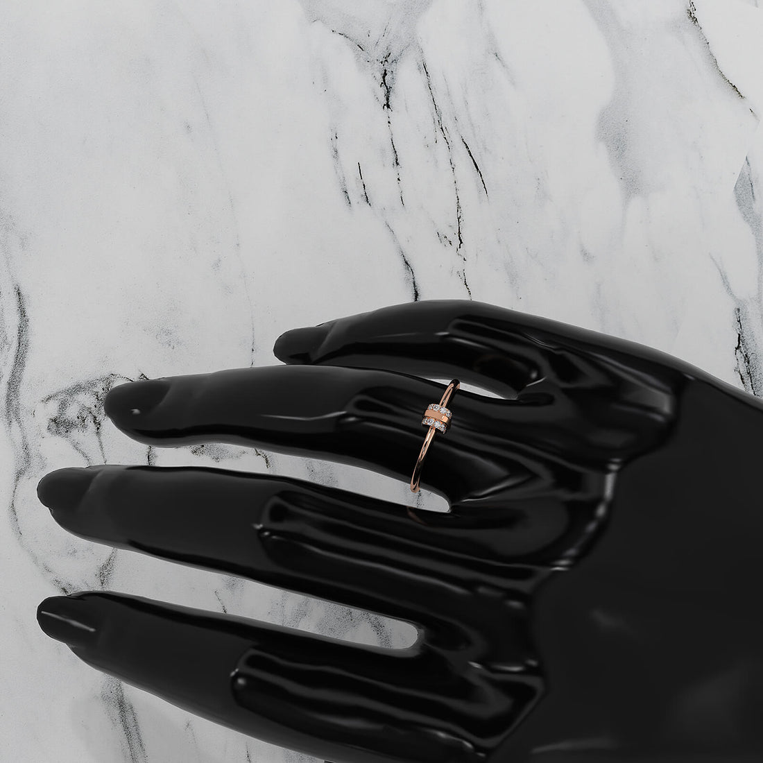 Delicate Stackable Round Lab Diamond Prong Set Fashion Ring 0.07ctw.