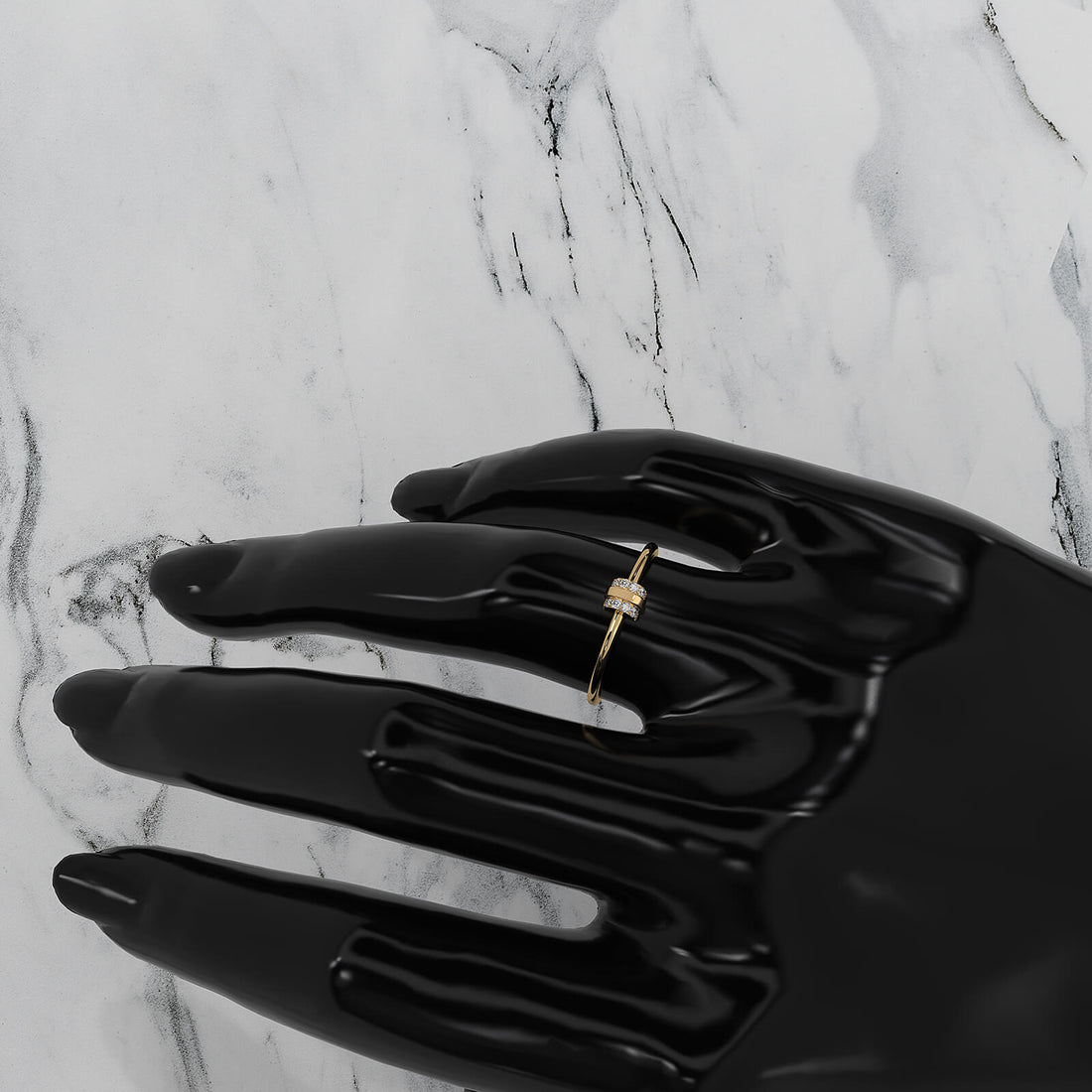 Delicate Stackable Round Lab Diamond Prong Set Fashion Ring 0.07ctw.