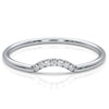 5 Stone Round Lab Diamond Minimalist Stackable Fashion Ring 0.02ctw.