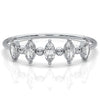 Prong Set Marquise Shape Lab Diamond Designer Ring 0.26ctw.