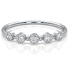 Minimalist Round Cut Lab Diamond Bar Set Anniversary Ring 0.15ctw.