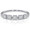 5 Stone Bezel Set Cluster Princess Lab Diamond Fashion Ring 0.23ctw.